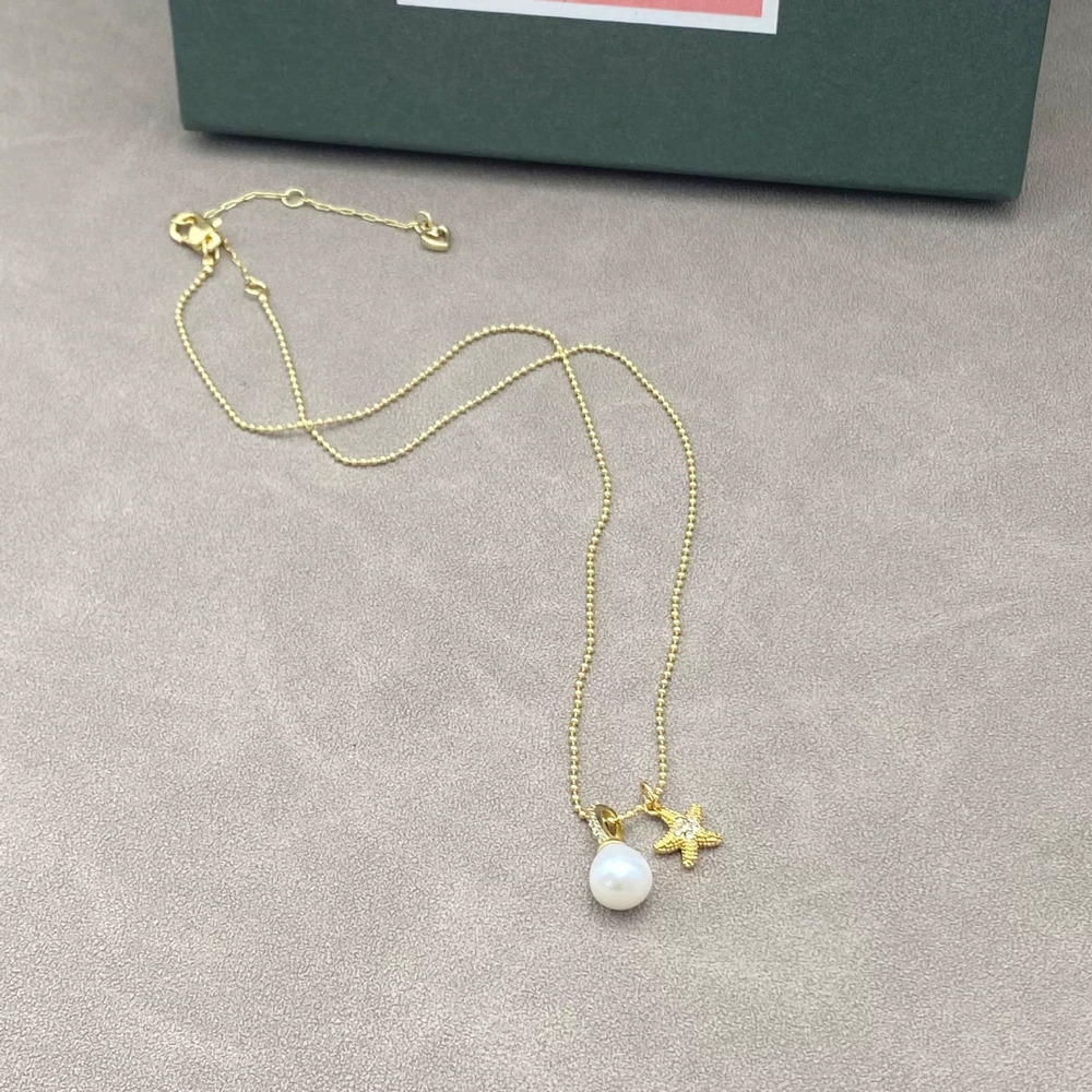 kate spade Starfish Pearl Pendant Zircon Necklace
